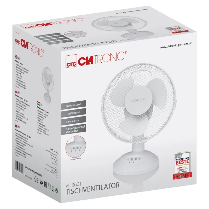 Настольный вентилятор Clatronic VL 3601 белый